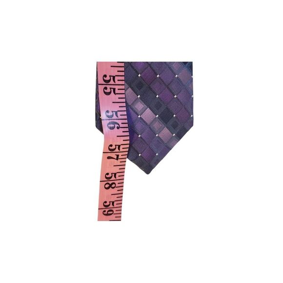 CK Calvin Klein Neck Tie Mens Luxury Purple Geometric Preppy Power Business - Picture 11 of 13